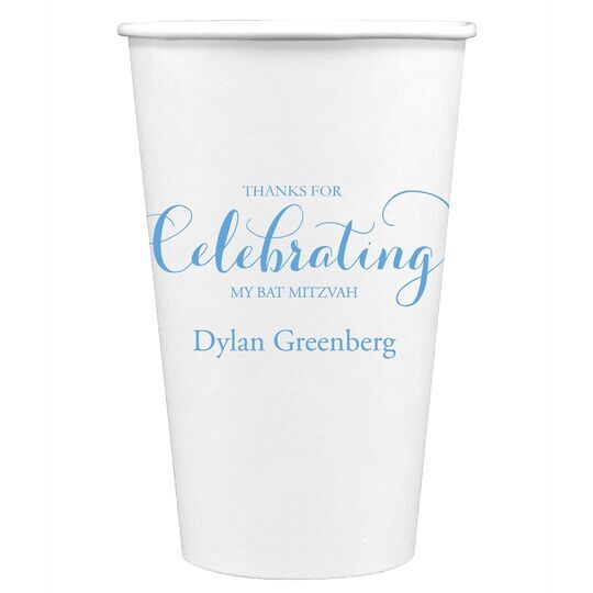 Thanks For Celebrating Any Event Paper Coffee Cups